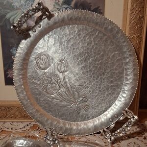 Aluminum Floral Embossed Tray